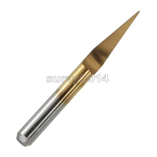 2pcs 3.175mm Carbide PCB Engraving Bits CNC Router Tool 10 Degrees 0.1mm V-Shap - Picture 2 of 4