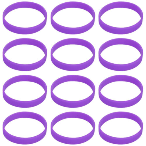 GOGO 60 PCS Adult-Sized Silicone Bracelets Rubber Band Bracelets Wristbands - Picture 23 of 27