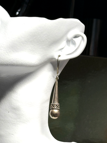 Vintage Sterling Silver Earrings 925 Jewellery Dangle Drop 7.63g - Picture 5 of 9