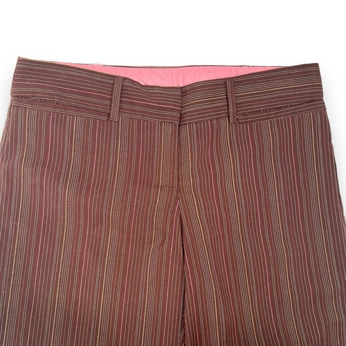 Heart Soul Gray With White Pinstriped Wide Leg Crop Capri Pants Sz 11 W31 L22 - Picture 9 of 12
