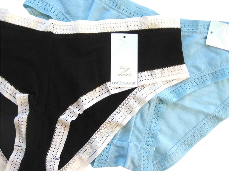 A0144 OnGossamer NUEVO Para Mujer Malla Esenciales Encaje Cintura Aberturas Hipsters Foto 2 de 2