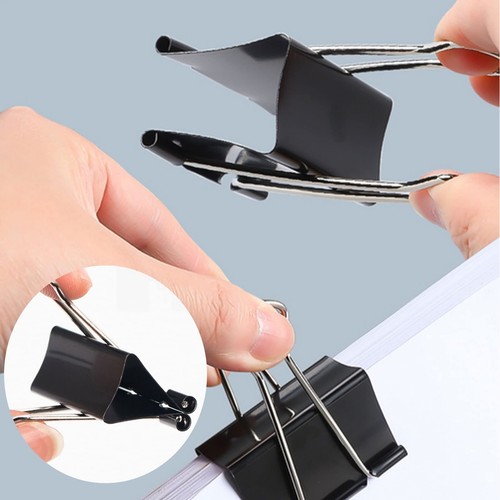 Binder Clips Paper Clamps 300 Pack Assorted Sizes (Black), Jumbo, Large, Medi... - Picture 4 of 7