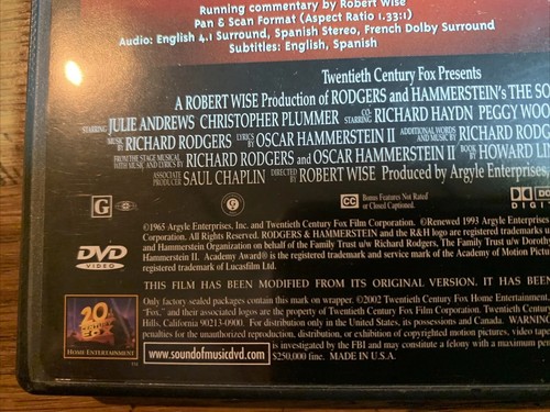 The Sound of Music DVD With Case - Picture 20 of 24