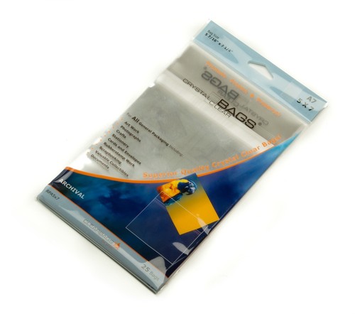 Crystal Clear Bags Protective Closure Retail Pack – 5-7/16" x 7-1/4" - 25 pack  - Picture 1 of 3