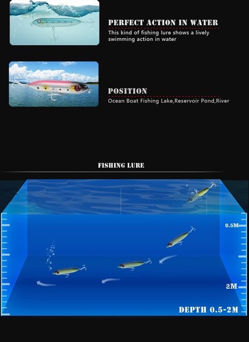 100mm/14g Top water lure, spook, pencil bait, Fishing - Choose Color - Picture 6 of 29