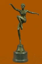 ART DECO TALL CLASSIC DANCER SIGNED CHIPARUS BRONZE FIGURINE STATUE SCULPTURE