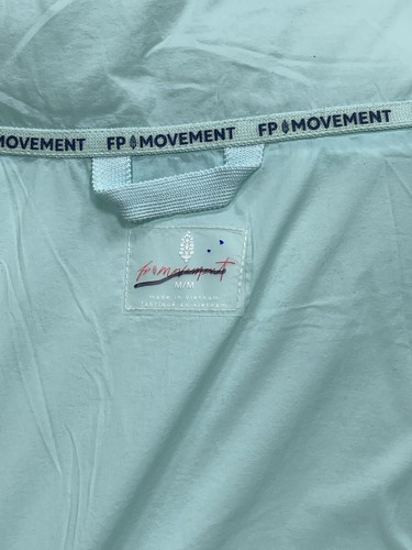 Free People Movement Women Jacket Sky Blue Puffer Bomber Thumb Hole City M New - Picture 10 of 12