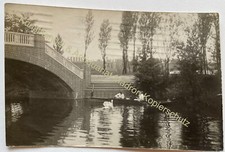 orig. Foto AK Hamburg Wandsbek Poppenbüttel 1915 Kanal Boot Kanu 