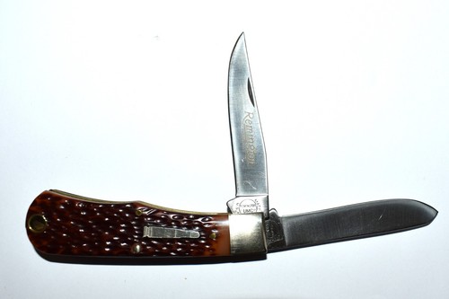 Vintage Remington Special Edition Bullet Inlay Pocketknife R1173 2 Blade Unused - Picture 18 of 20