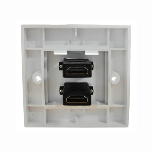 TWIN DUAL HDMI FACE PLATE WALL SOCKET - HDMI SOCKETS ON REAR (RM2) - Picture 2 of 2