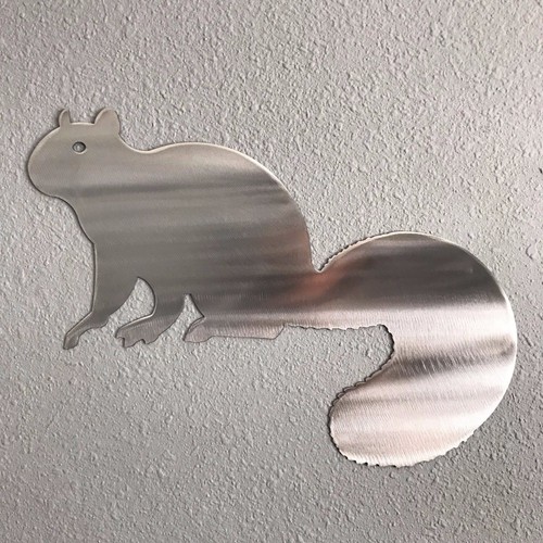 Squirrel ALUMINUM Metal Wall Art Skilwerx 12 X 7 Wildlife - Picture 3 of 5