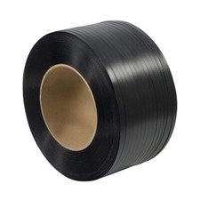 Hand Grade Polypropylene Strapping Black  5/8 x .025 x 6000' Roll on 8 x 8 Core