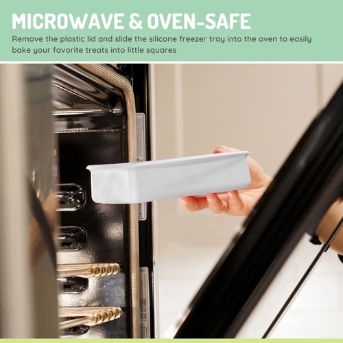 Silicone Freezer Tray / Lid - Grey - Ice Cube Tray - Picture 5 of 6