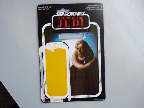 VINTAGE KENNER STAR WARS RETURN OF THE JEDI BIB FORTUNA FIGURE AND CARD BACK - Foto 2 di 5