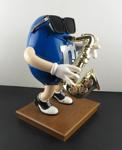 M&M's 2003 Candy Dispenser Limited Edition Blues Cafe  - Collectors Series 10"T - Afbeelding 8 van 8