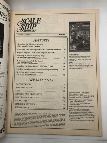 Scale Ship Modeler May 1986 Building the French Le Protecteur ID:73344 - Picture 2 of 4