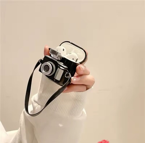 Coque Écouteur 3DCamera Light pour Airpods 3 2 1 Pro Housse Casque Silicone Souple - Photo 2 sur 6