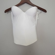 Felina Seamless Hidden Wire Essentials Bustier Style 7643 36A White NWT