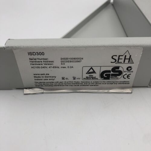 SEH Technology ISD300 DruckServer PrintServer READ B - Picture 3 of 14