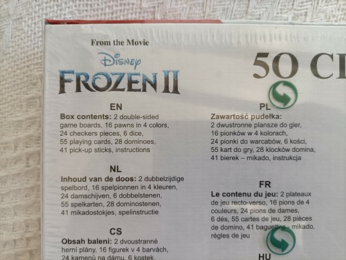 Frozen 2 50-in-1 Game Set: Checkers, Chess, Cards, Pickup, Dice | New & Sealed - Picture 6 of 9
