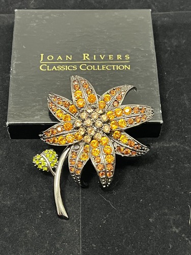 Broche flor lirio topacio ámbar Joan Rivers - Imagen 1 de 9