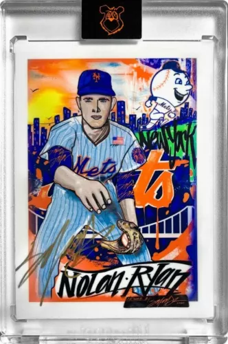 Nolan Ryan by King Saladeen (TOPPS PROJECT 2020) Gold Autograph Short print 49