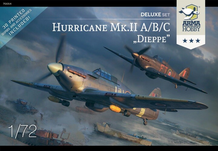 1/72 Arma Hobby #70054 Hurricane Mk.IIa/b/c Dieppe Deluxe Set (2 Kits!)