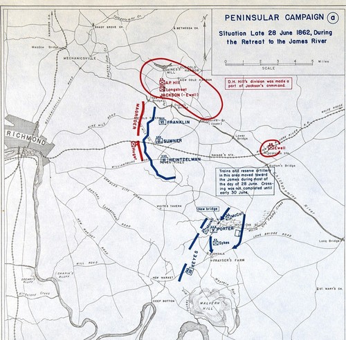 West Point Civil War Map Union Retreat to James River Richmond Virginia June 28 - Picture 2 of 3