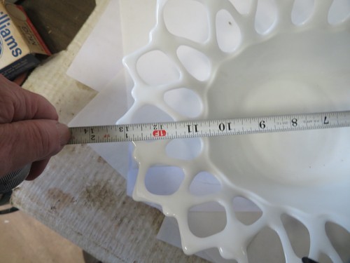 Westmoreland Glass Bowl Doric White Lace Edge Console Bowl Vintage Home Decor - Picture 4 of 8