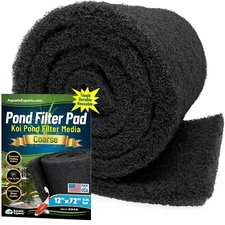 Aquatic Experts Classic Koi Pond Filter Pad COARSE, Black Bulk 3/4"-1" Thick