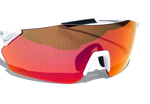 Smith Optics REVERB Matte White ChromaPop Red Mirror & Low Light 2 Lens Sunglass - Picture 12 of 19