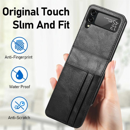 For Samsung Galaxy Z Flip 3 5G Shockproof Hybrid Folding Leather Card Case Cover - Picture 30 of 71