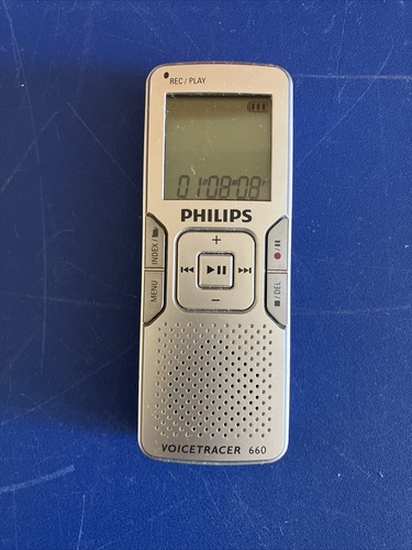 PHILIPS DIGITAL VOICE RECORDER. VOICETRACER MODEL 660. Silver/1GB. EXCELLENT. - Picture 4 of 12