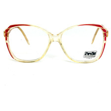 Sferoflex Eyeglasses Frames 556 56-14mm Clear Red Gold NOS H14377