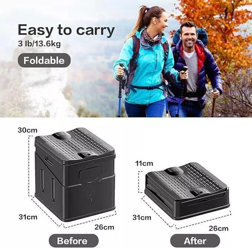20L Portable Folding Toilet Car Outdoor Travel Potty for Camping Hiking Beach - Picture 6 of 10
