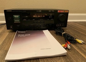 Yamaha HTR-6030 5.1 Channel 500 Watt RECEIVER BUNDLE w/Cable and Manual