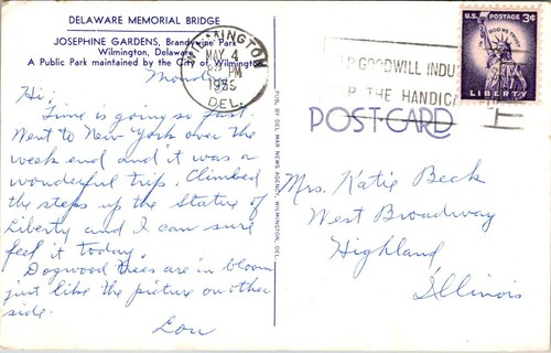 Greetings from Wilmington Delaware Postcard - Picture 2 of 2