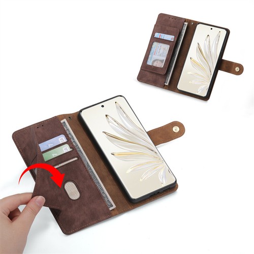 Phone Case Cover for Huawei Pura 70 P60 P50 Mate 60 Colorblock Zip Wallet Case - Picture 2 of 17