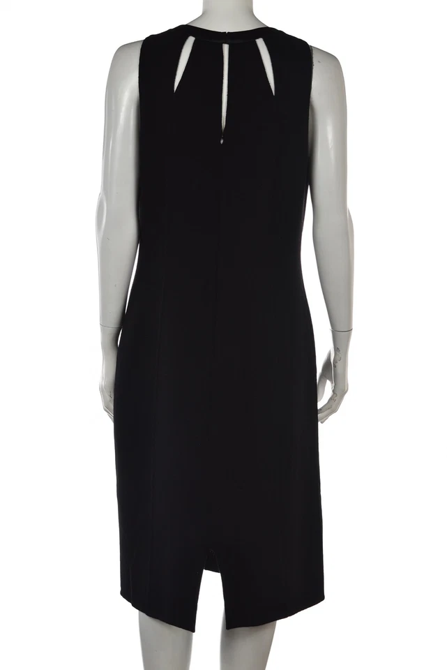 Vestido Carmen Marc Valvo Talla 10 Negro Funda Lisa Debajo de la Rodilla Sin Mangas Foto 2 de 4