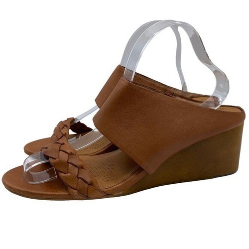 Corso Como Sandals Junip Women's Brown Leather Wedge Slip On Casual Boho Size 9 - Picture 13 of 13