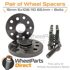 Radabstandshalter (2) & Schrauben 15mm für Opel Meriva [B] 10-17 auf Aftermarket Rädern