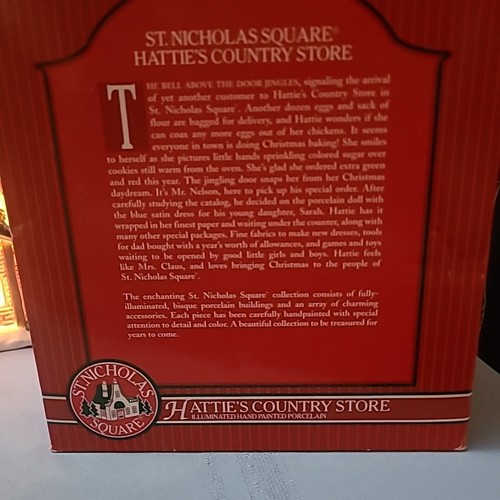 Vintage Christmas Village Pc St. Nicholas Square Hattie’s Country Store Kohls Ex - Picture 7 of 7