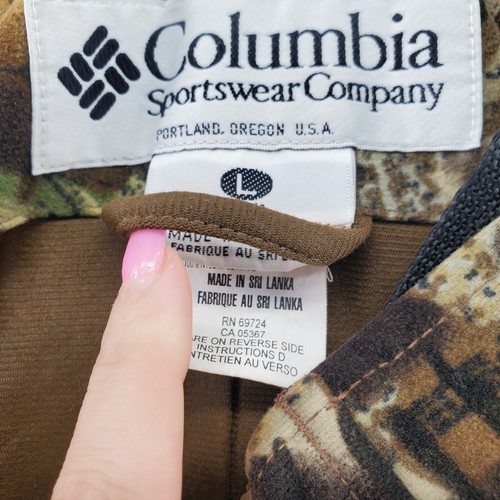 COLUMBIA Overalls Mens Large Fleece Vintage Buckle Strap Camouflage Hunting - Picture 6 of 8