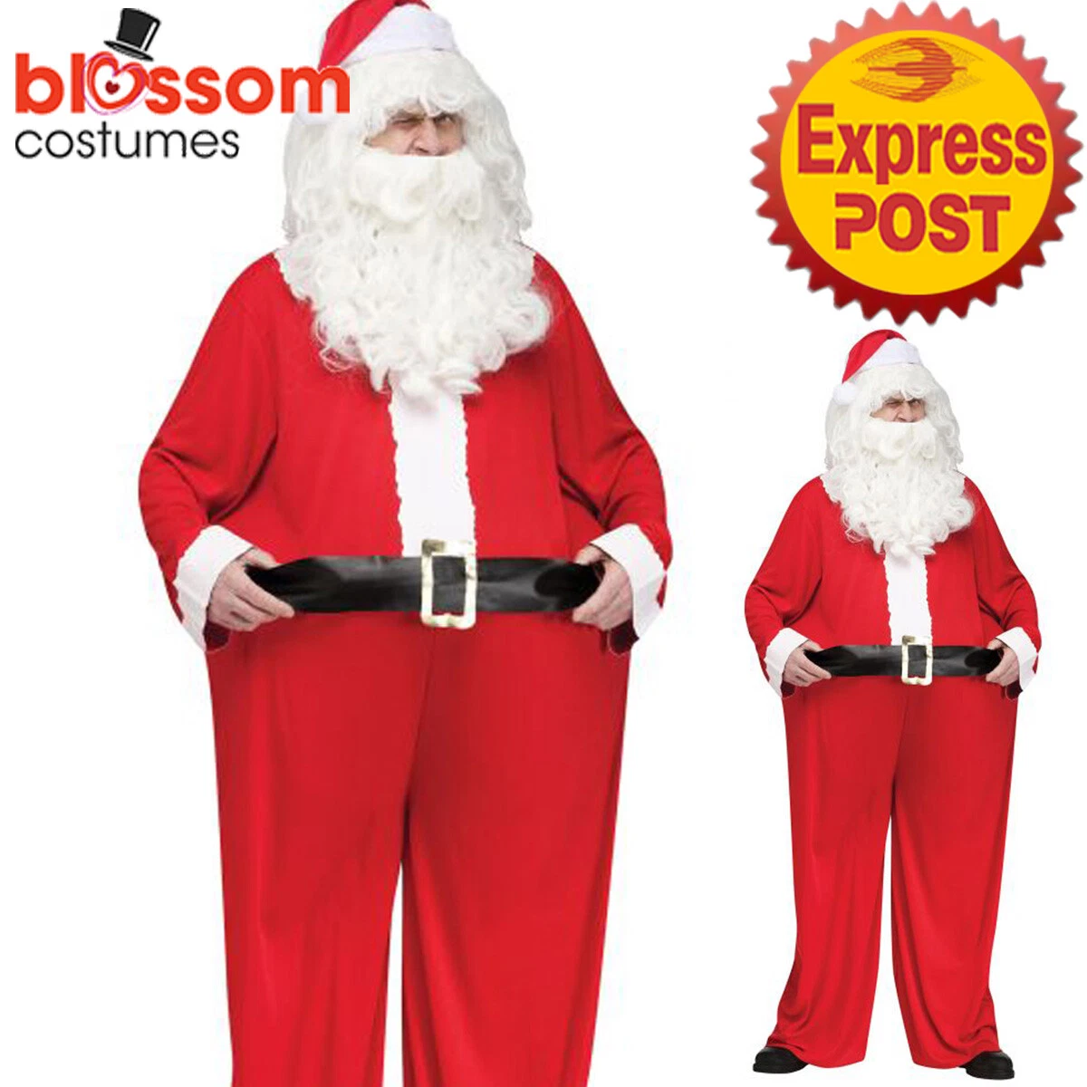 Santa fat deals suit costume