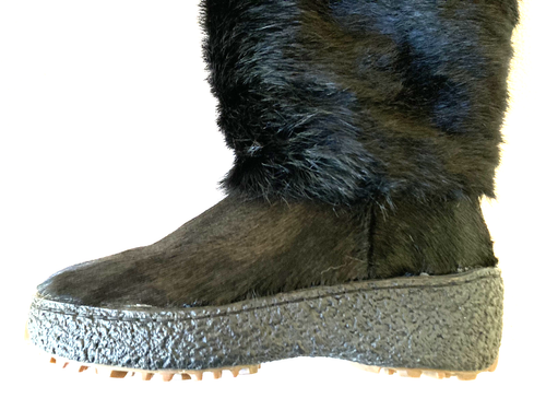Oscar Sport Norma Black Boots Size EU 36, US 5.5-6, Wool Lined, Rabbit Fur, EUC - Picture 14 of 22