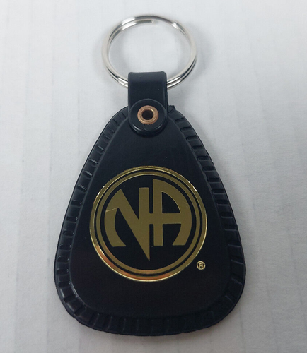 Vtg Narcotics Anonymous NA Recovery Chip Black Plastic Key Fob Multiple Years - Picture 4 of 7