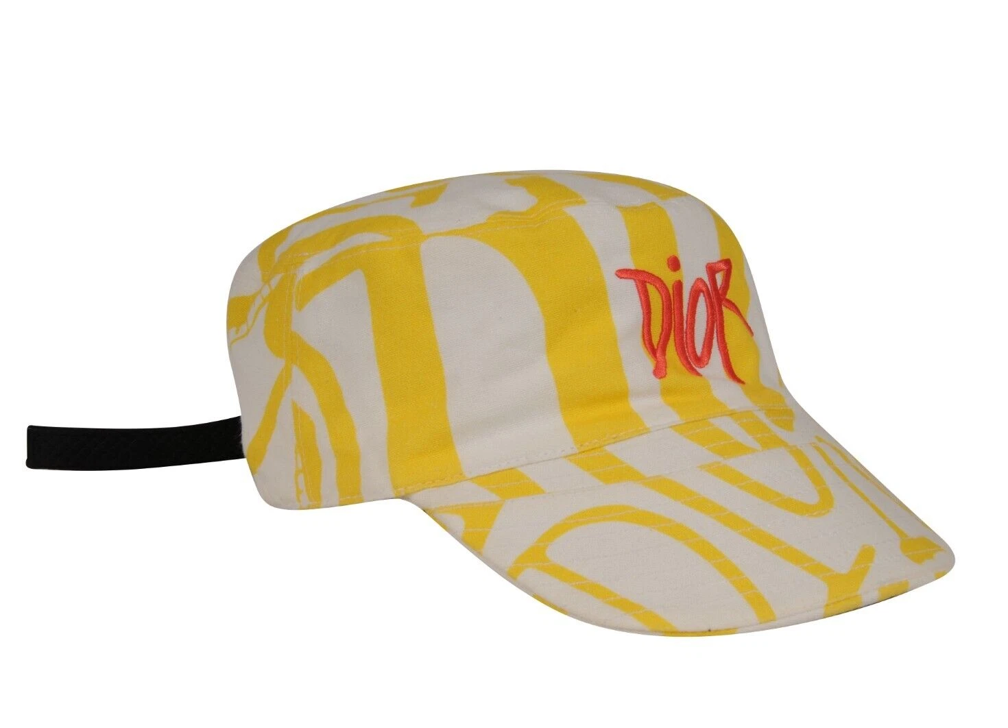 Casquette de camp homme Dior logo SHAWN 1 sur 1 taille moyenne jaune blanc rouge réglable