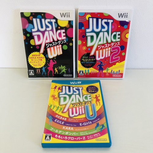 Just Dance 1 2 & Wii U 3Games set Nintendo Wii Japanese ver Tested - Picture 1 of 17
