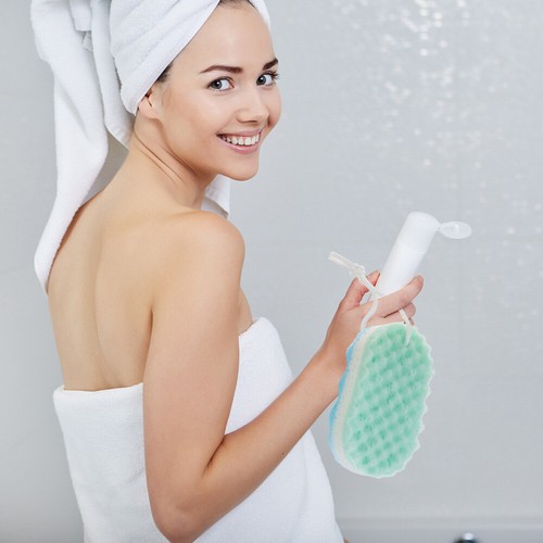 3Pcs Bathing Sponge Loofah Bath Sponge Exfoliating Gloves Shower Loofah - Picture 9 of 12
