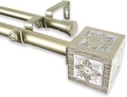 Ophelia Double Curtain , 48-84", Light Gold - Elegant Window D茅cor